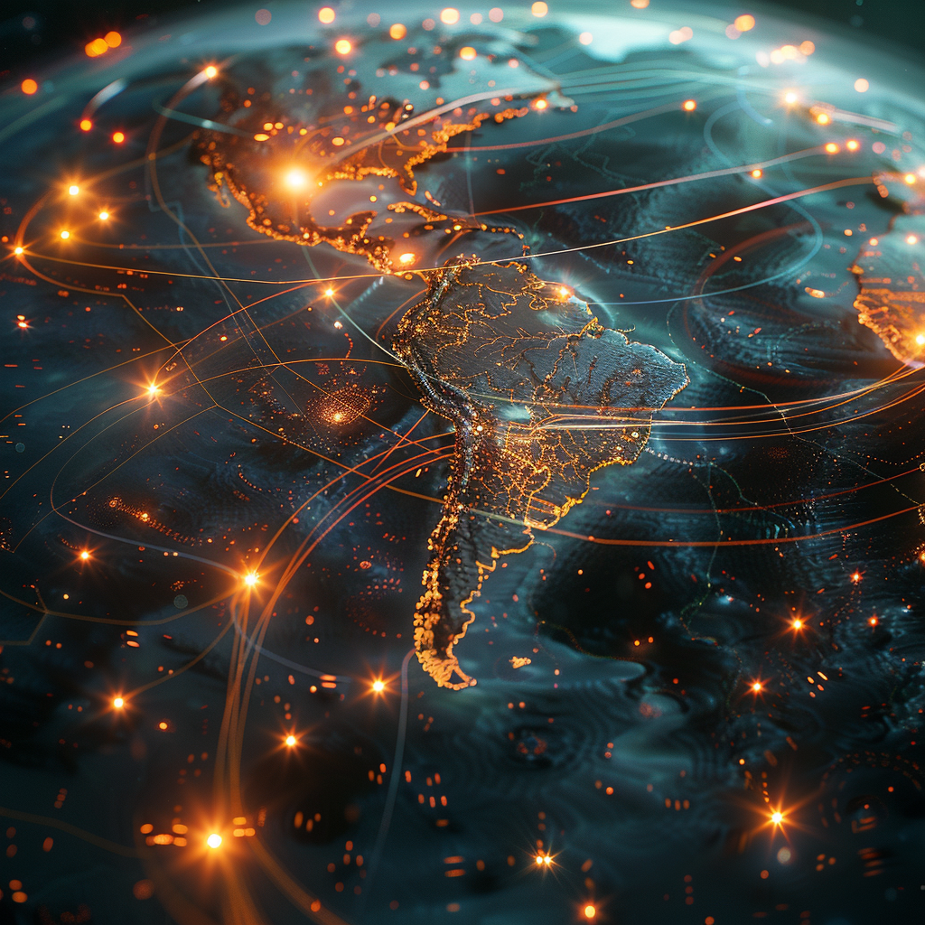 0101a: Holographic Earth with interconnected glowing nodes representing different societal sectors